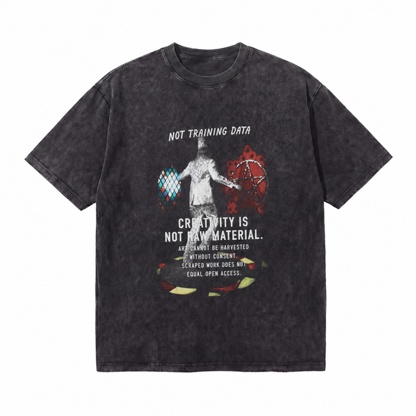 LAWLESSROW Not Training Data Artist Rights Vintage Protest Tee