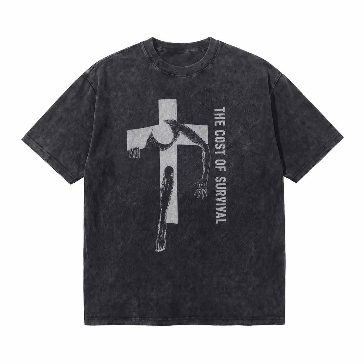 LAWLESSROW The Cost Of Survival Cross Vintage Existential Tee