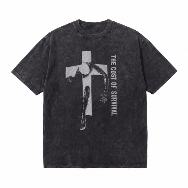 LAWLESSROW The Cost Of Survival Cross Vintage Existential Tee