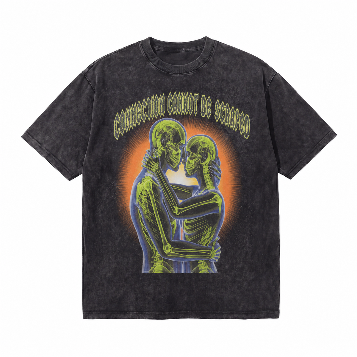 LAWLESSROW Connection Cannot Be Scraped Skeleton Vintage Tee