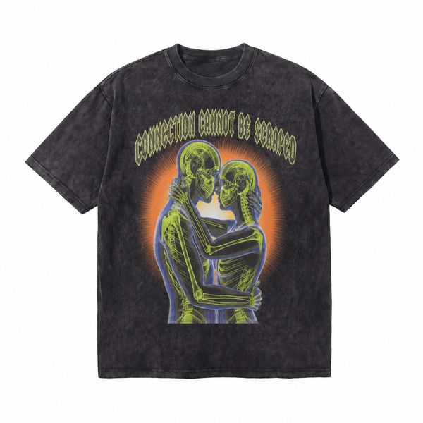 LAWLESSROW Connection Cannot Be Scraped Skeleton Vintage Tee