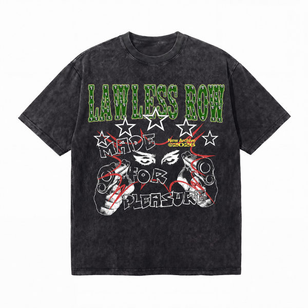 LAWLESSROW Made For Pleasure Pistol Vintage Street Tee