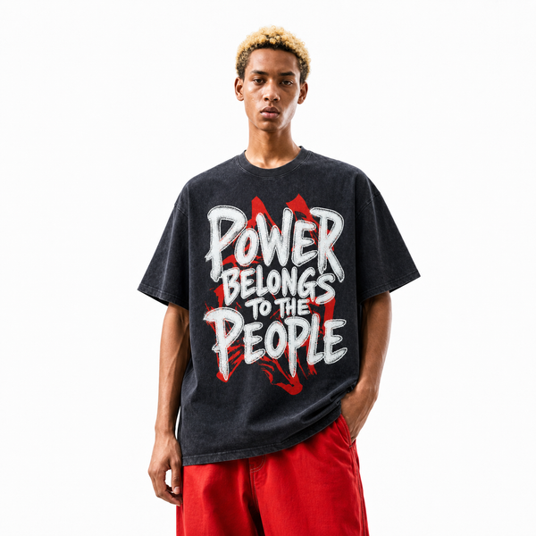 LAWLESSROW Power Belongs To The People Protest Vintage Tee - hover