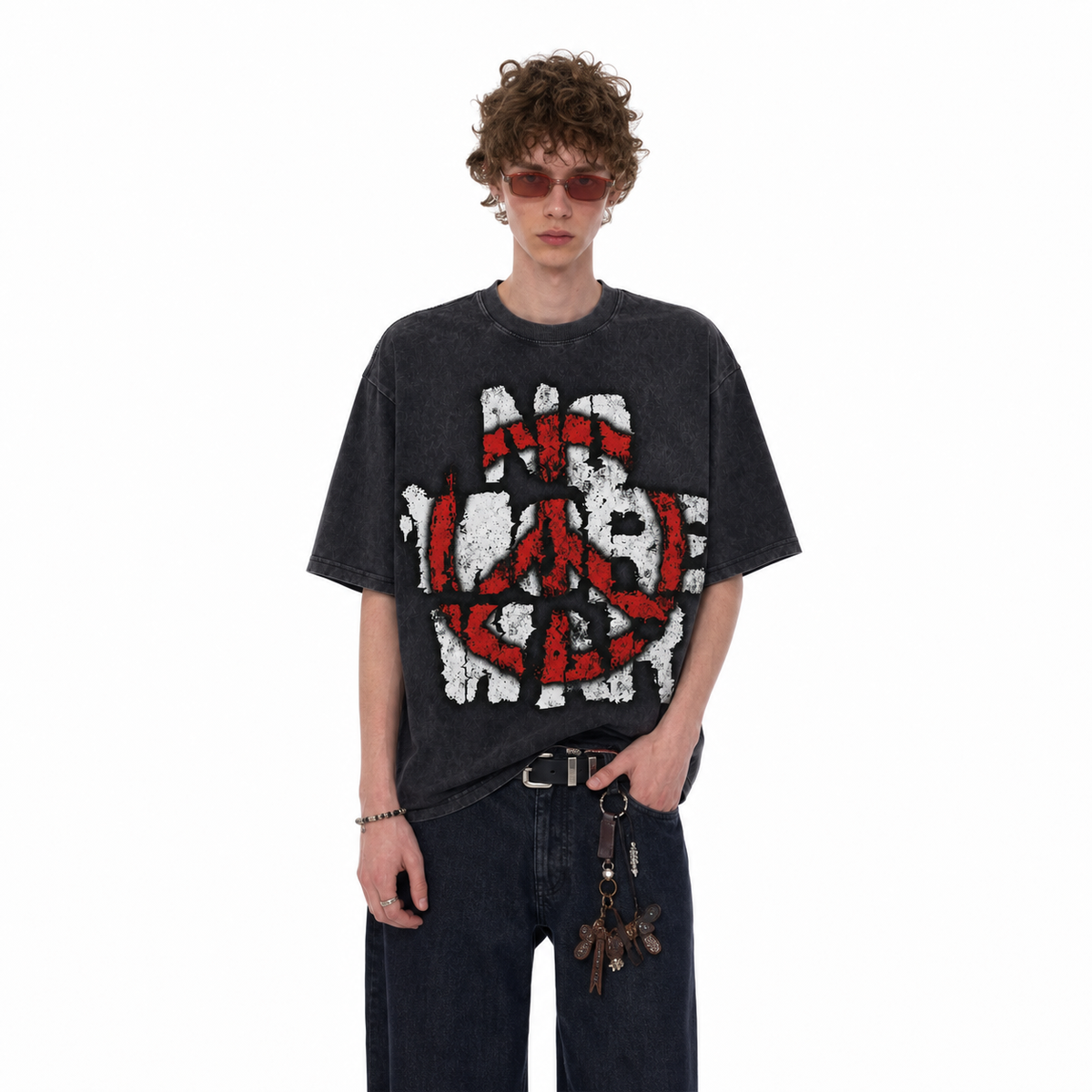 LAWLESSROW No More War Anti War Vintage Tee
