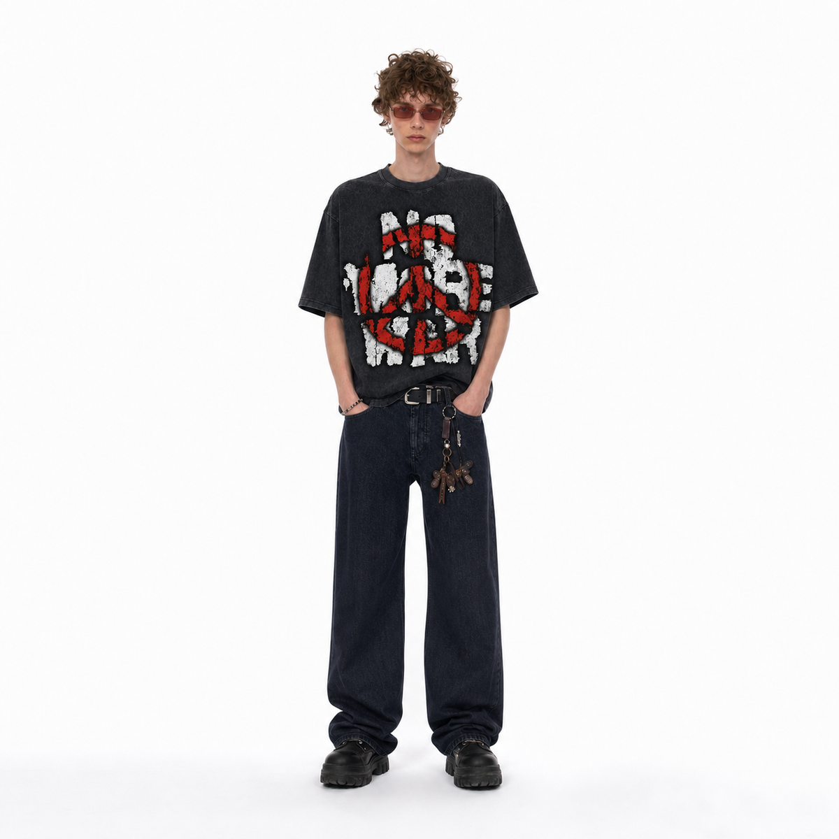 LAWLESSROW No More War Anti War Vintage Tee
