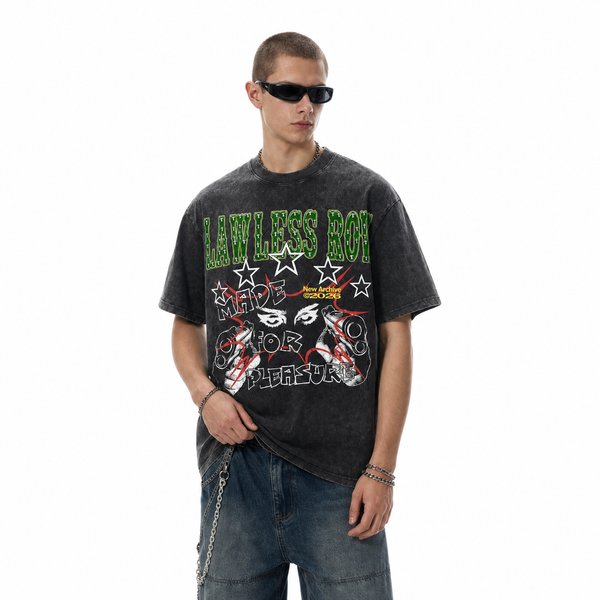 LAWLESSROW Made For Pleasure Pistol Vintage Street Tee - hover