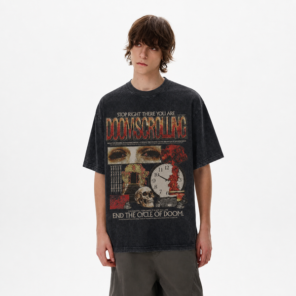 LAWLESSROW Doomscrolling Mental Reflection Vintage Tee - hover
