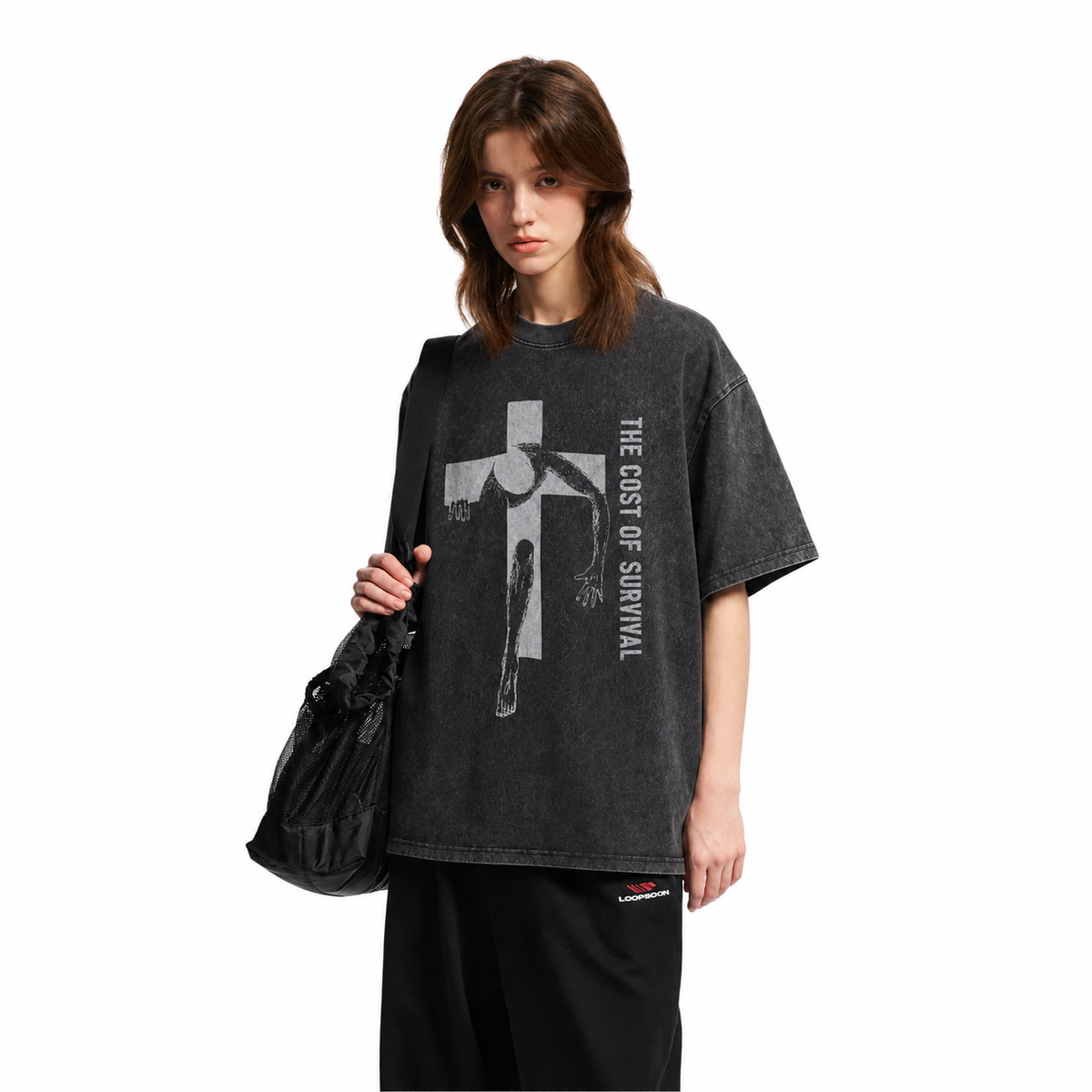 LAWLESSROW The Cost Of Survival Cross Vintage Existential Tee