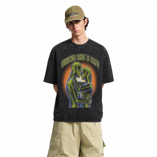 LAWLESSROW Connection Cannot Be Scraped Skeleton Vintage Tee - hover