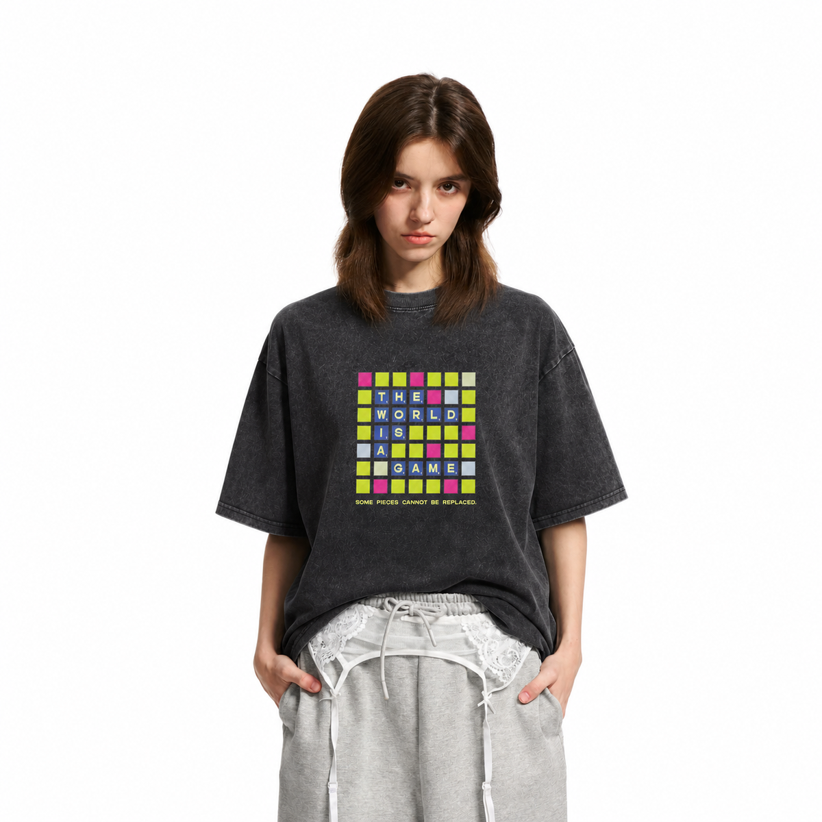 LAWLESSROW The World Is A Game Puzzle Grid Tee