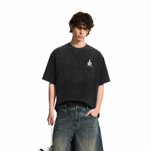 LAWLESSROW Zombie Graveyard Vintage Acid Wash Tee - hover