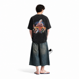 LAWLESSROW Zombie Graveyard Vintage Acid Wash Tee