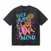 LAWLESSROW Out Of My Mind Butterfly Smile Vintage Washed Tee