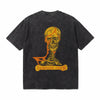 LAWLESSROW Cracked Skull Graphic Vintage Tee
