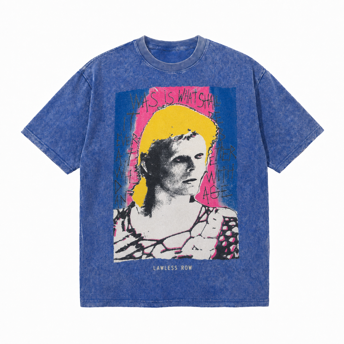 LAWLESSROW Pop Portrait Vintage Acid Wash Tee