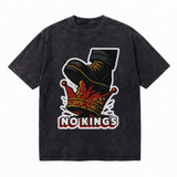 LAWLESSROW No Kings Boot Crushed Crown Vintage Washed Tee