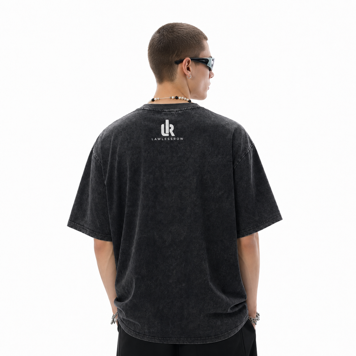 LAWLESSROW No Kings Boot Crushed Crown Vintage Washed Tee