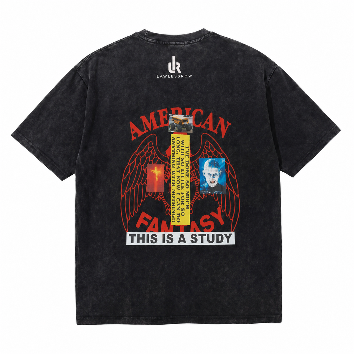 LAWLESSROW Who What Where Why Vintage Acid Wash Tee