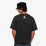 LAWLESSROW Bad Influence Devil Skeleton Earth Vintage Washed Tee