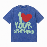 LAWLESSROW I Love Your Girlfriend Vintage Acid Wash Tee