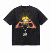 LAWLESSROW Star Chain Vintage Acid Wash Tee