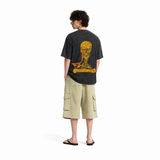 LAWLESSROW Cracked Skull Graphic Vintage Tee
