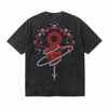 LAWLESSROW Chains & Orbs Vintage Acid Wash Tee