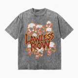 LAWLESSROW Chains & Orbs Vintage Acid Wash Tee