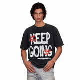 LAWLESSROW Keep Going Vintage Acid Wash Tee