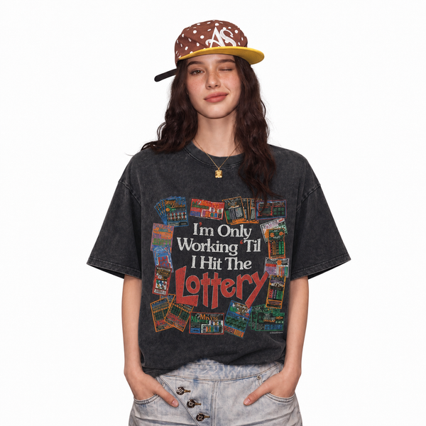 LAWLESSROW Lottery Dreams Vintage Acid Wash Tee - hover