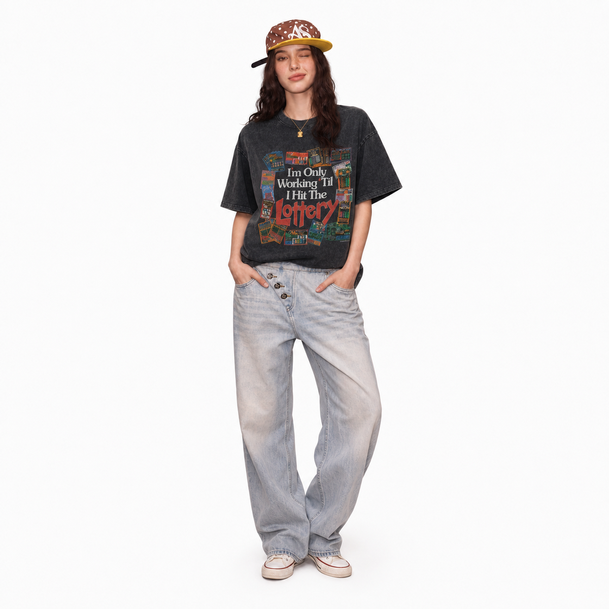 LAWLESSROW Lottery Dreams Vintage Acid Wash Tee