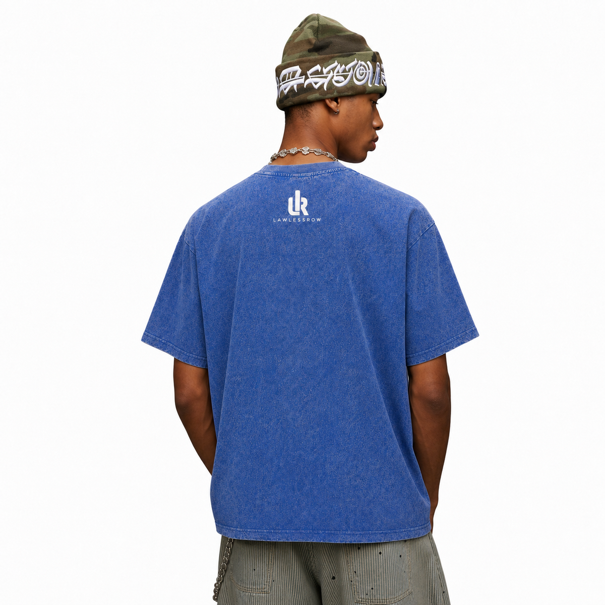 LAWLESSROW Claw Crosses Vintage Acid Wash Tee