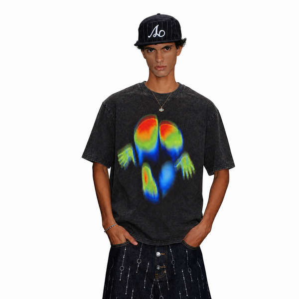LAWLESSROW Thermal Figure Vintage Acid Wash Tee - hover