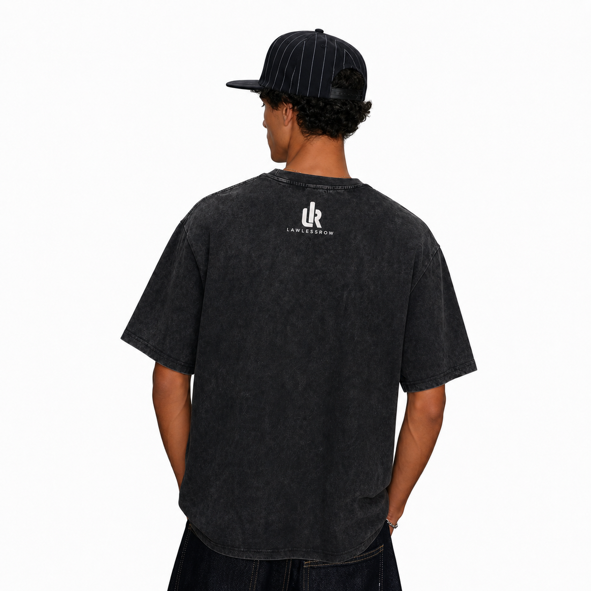 LAWLESSROW Thermal Figure Vintage Acid Wash Tee