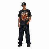 LAWLESSROW Chains & Orbs Vintage Acid Wash Tee
