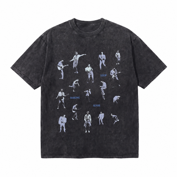 LAWLESS ROW Stop Making Sense Figure Collage Vintage Washed Tee