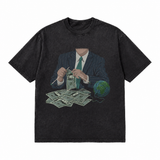 LAWLESS ROW Surreal Money Knitter Vintage Washed Tee