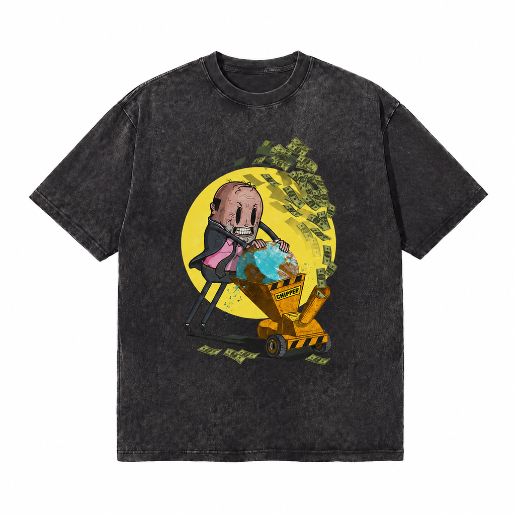 LAWLESS ROW Capitalist Earth Chipper Vintage Washed Tee