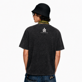 LAWLESS ROW Cyber Neon Dragonfly Silhouette Vintage Washed Tee