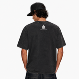 LAWLESS ROW Screaming Gothic Carved Skull Vintage Washed Tee