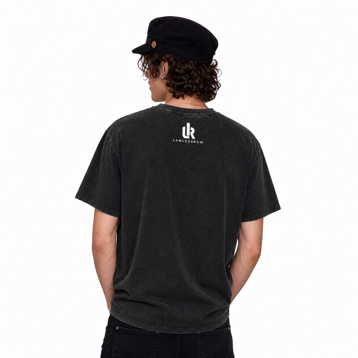 LAWLESS ROW Psychedelic Red Lips Cigarette Vintage Washed Tee