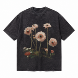 LAWLESS ROW Eyeball Flowers Vintage Washed Tee