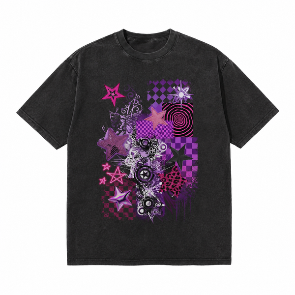 LAWLESS ROW Purple Chaos Vintage Washed Tee