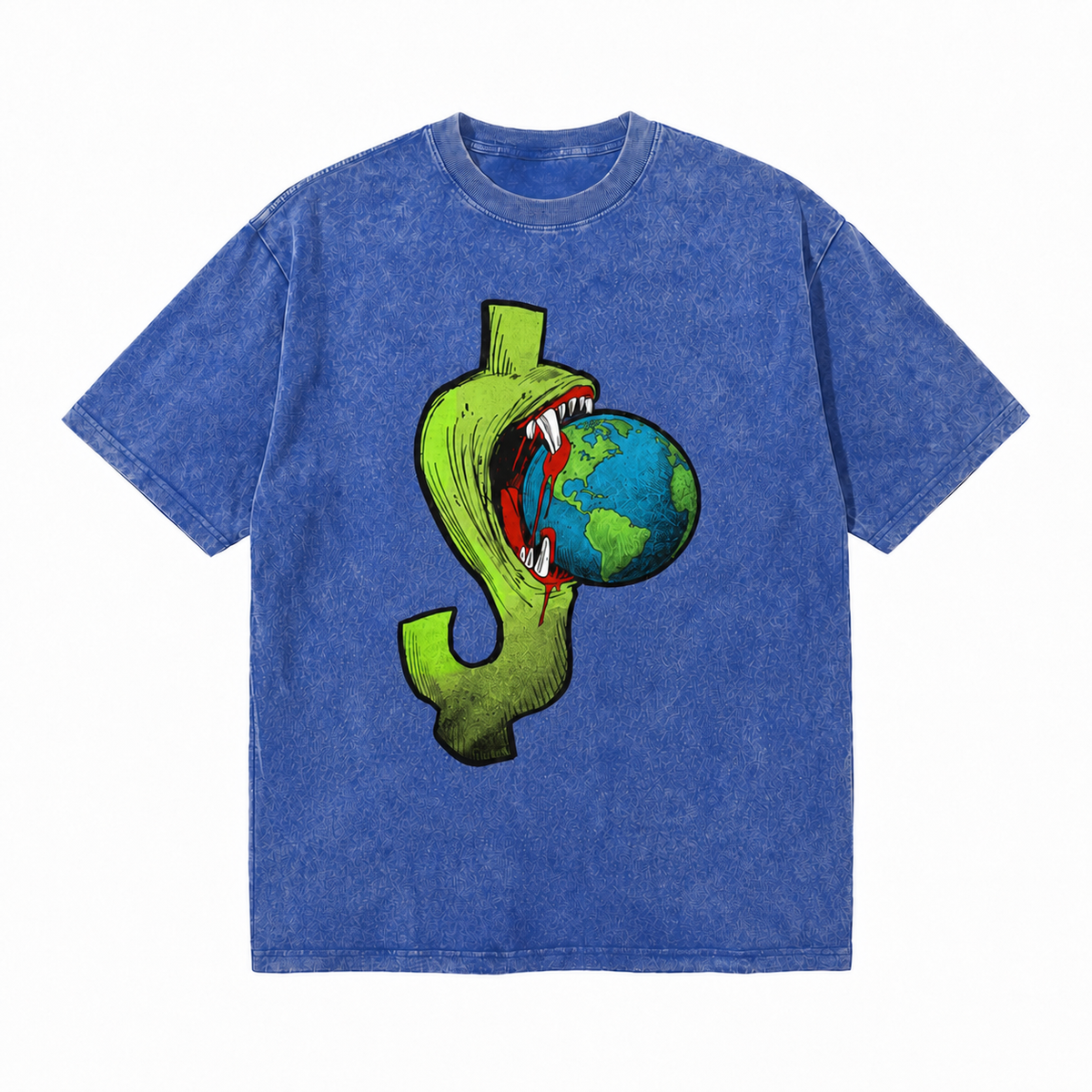 LAWLESSROW Anti-Capitalism Globe Graphic T-Shirt