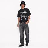LAWLESS ROW Dual Dalmatian Graphic Vintage Washed Tee