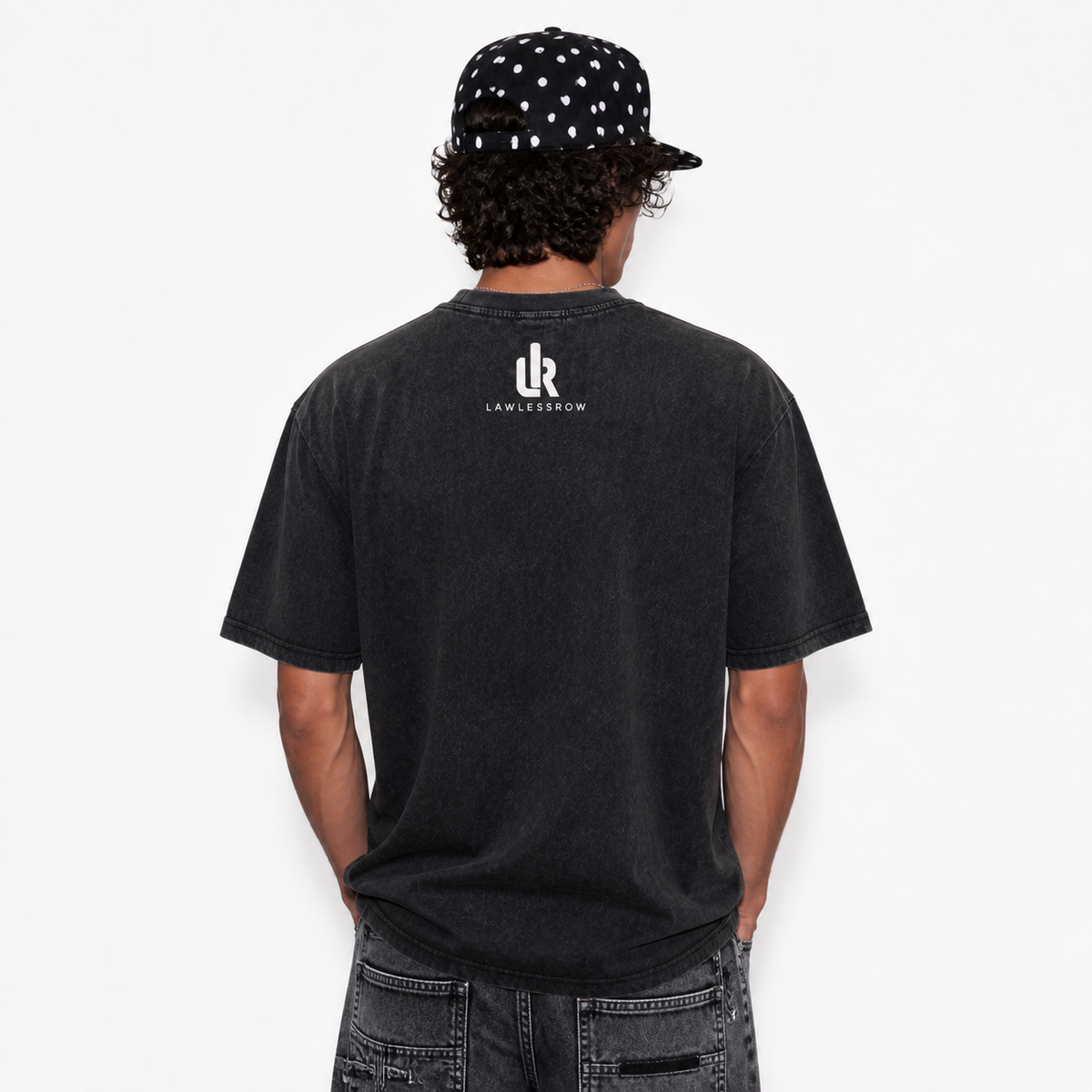 LAWLESS ROW Dual Dalmatian Graphic Vintage Washed Tee