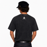 LAWLESS ROW Cyber Mech Neon Graphic Vintage Washed Tee