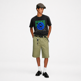 LAWLESS ROW Fake Smile Spray Graffiti Vintage Washed Tee