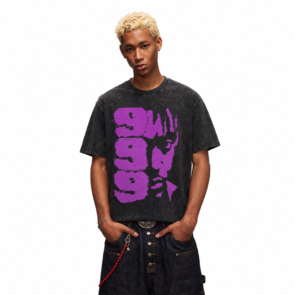 LAWLESS ROW 999 Emo Rap Portrait Vintage Washed Tee