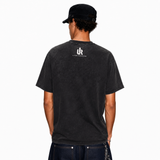 LAWLESS ROW Global World Map 3D Logo Vintage Washed Tee